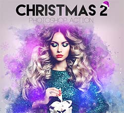 极品PS动作－水墨圣诞：Christmas 2 Photoshop Action
